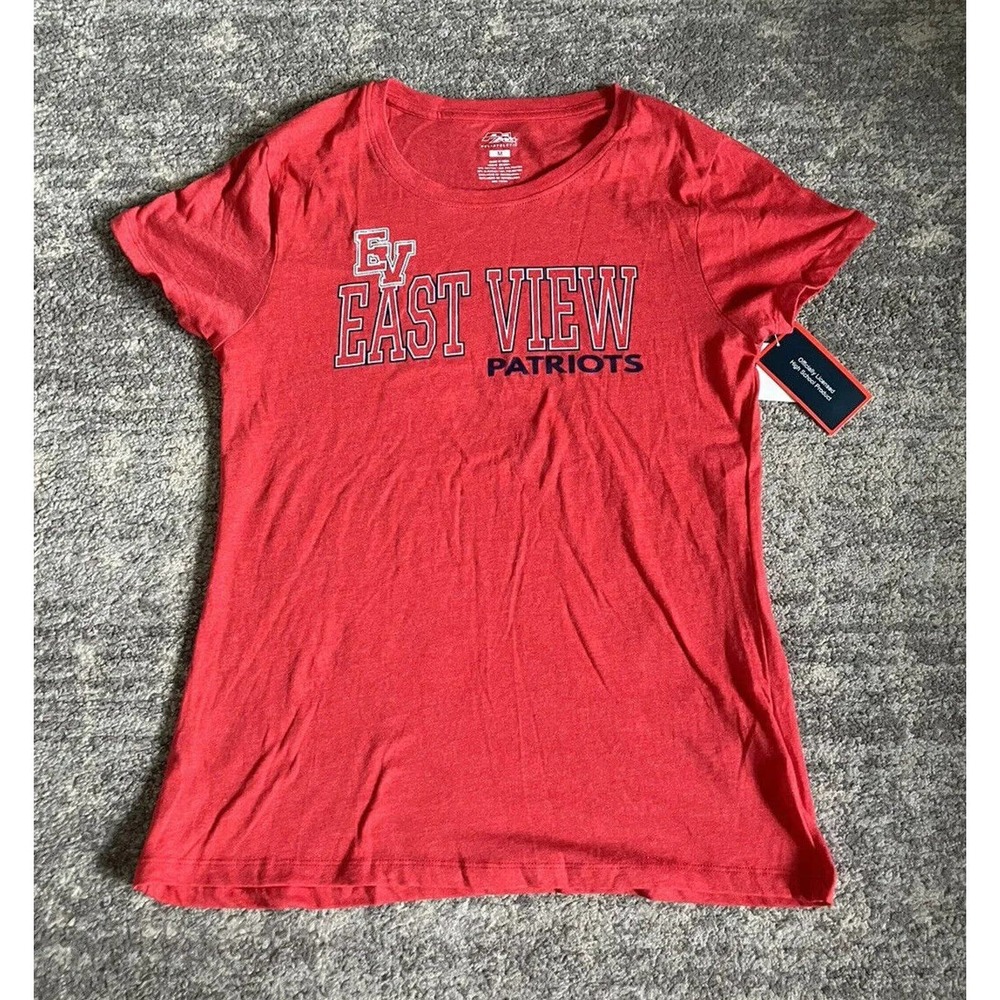Women’s T-shirt Size M East View Patriots Red PEL Athletic Q5
